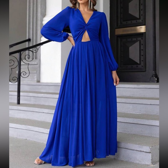 Valencia Lantern Sleeve Maxi Dress